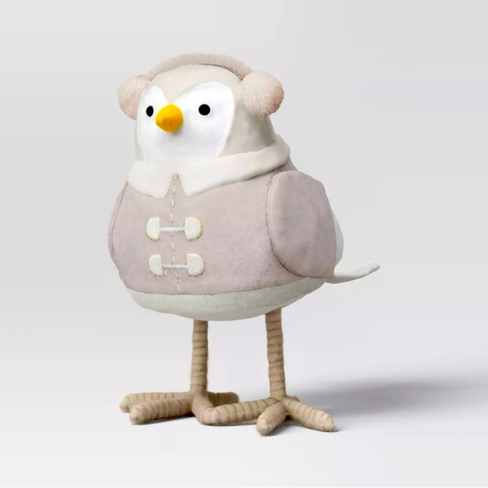 Wondershop 2023 Featherly Friends Loch 6" Fabric Bird Figurine Winter Christmas